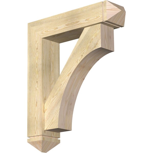 Ekena Millwork Westlake Arts and Crafts Rough Sawn Bracket w/ Offset Brace, Douglas Fir, 8"W x 34"D x 40"H BKT0806X34X40WTL03RDF - main